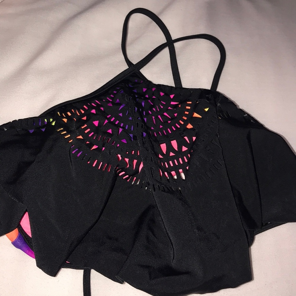 pink swim top